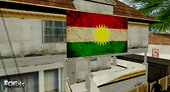 New House With Kurdish Flag