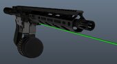 Weapon + Laser + Round Mag