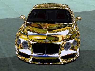 Bentley Continental GT Gold Chrome Baku Style