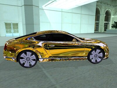 Bentley Continental GT Gold Chrome Baku Style