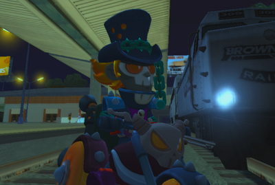 Flame Rider Chuck from Brawl Stars